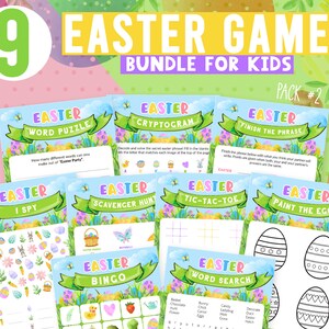 Printable Easter Games Pack Fun Printable Bundle for Kids - Etsy