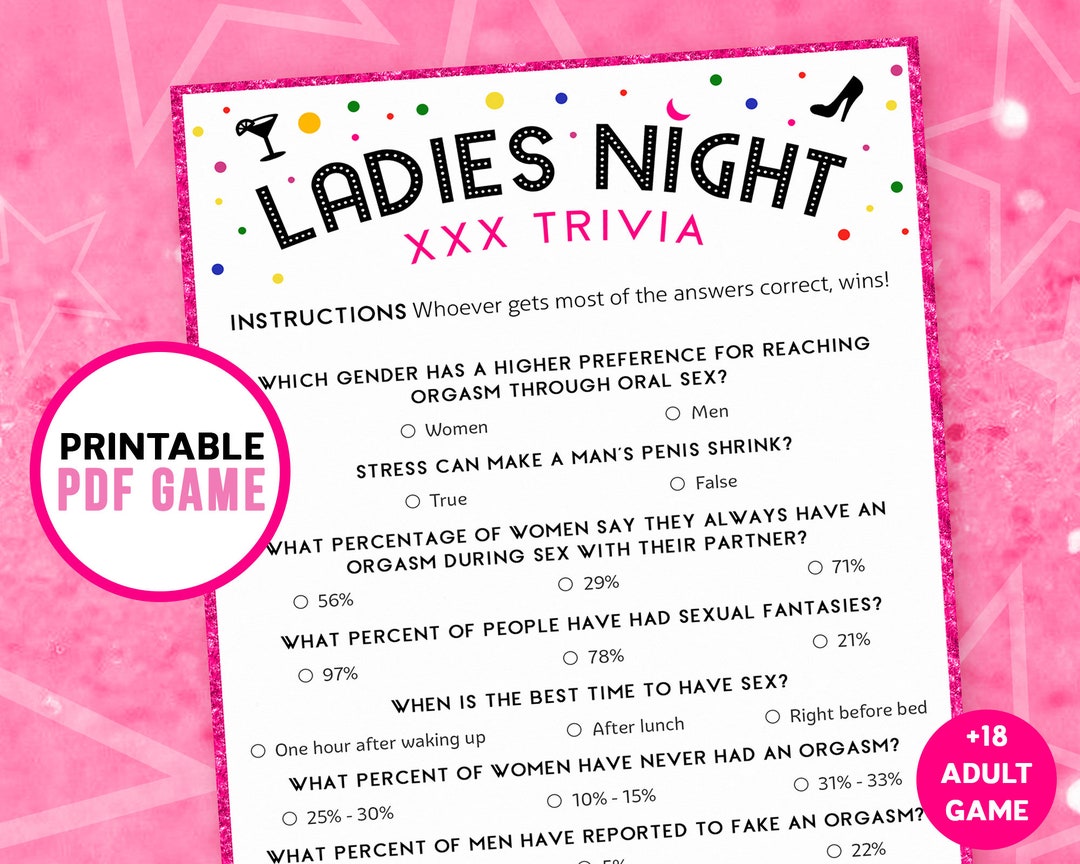 Dirty Adult Trivia Fun Ladies Night Games XXX Trivia Girls Night Out ...