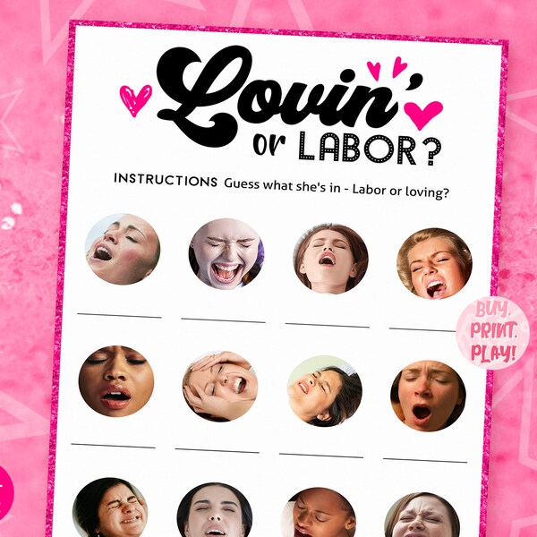 Love or Labor Baby Shower Game - Etsy