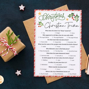 Christian Christmas Bible Trivia Games for Adults Youth - Etsy