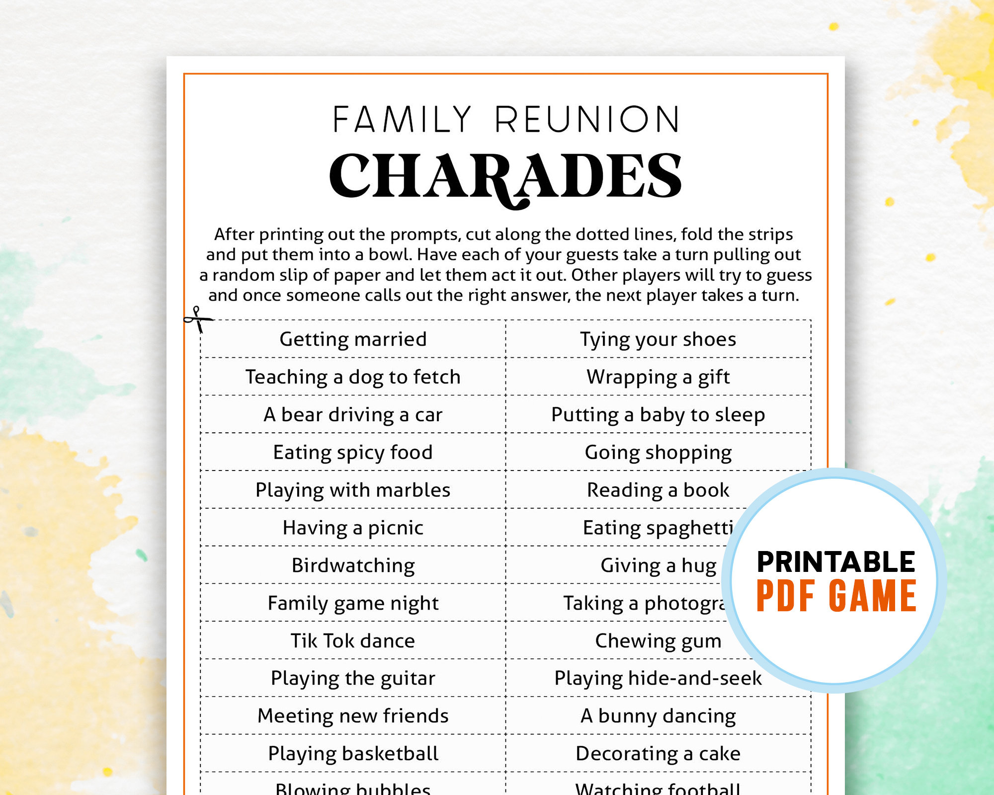 Family Reunion Games Pack Family Gathering Activity Bundle Etsy