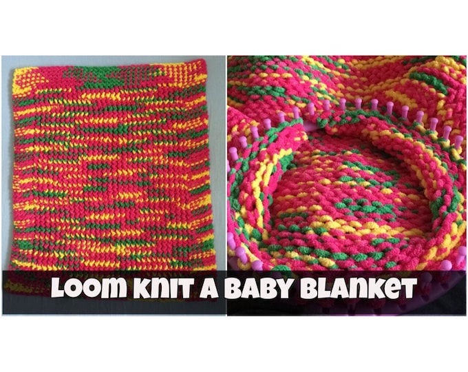 Loom Knit Baby Blanket Pattern Etsy