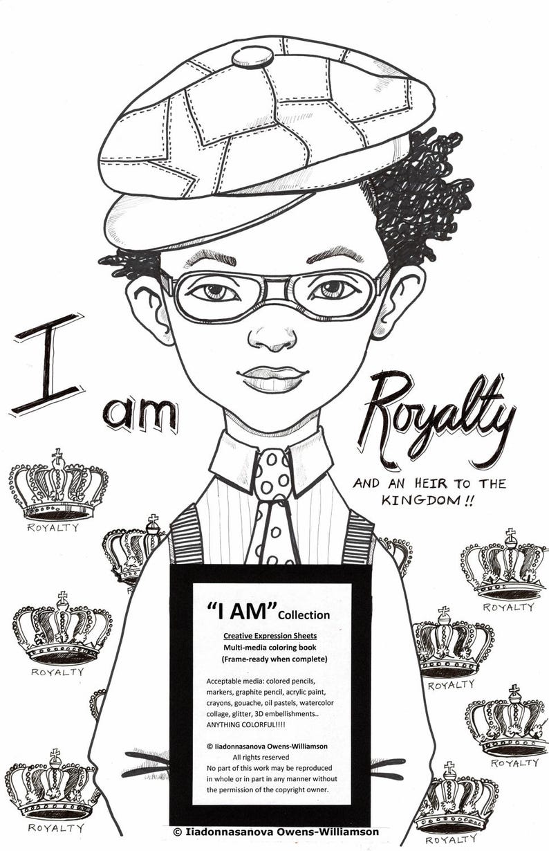 I Amcreative Expression Coloring Sheets Coloring Book Etsy