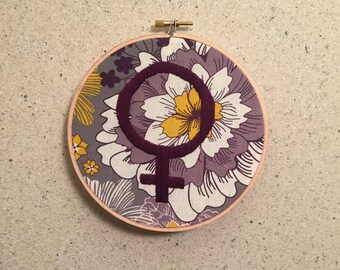 Purple Venus Symbol Embroidery