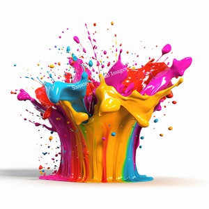 Colorful paint splatter Digital Background