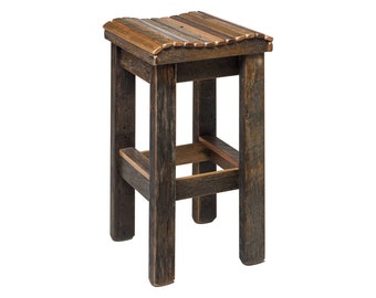 Bar Stool Australian Reclaimed Wooden Bar Kitchen Counter Dining Stool Recycled Timber Custom Made Furniture