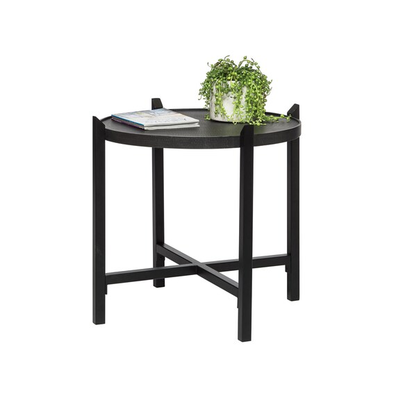 Small Round Iron Side Table With Silver Finish Occasional Round Corner End Living Room Table