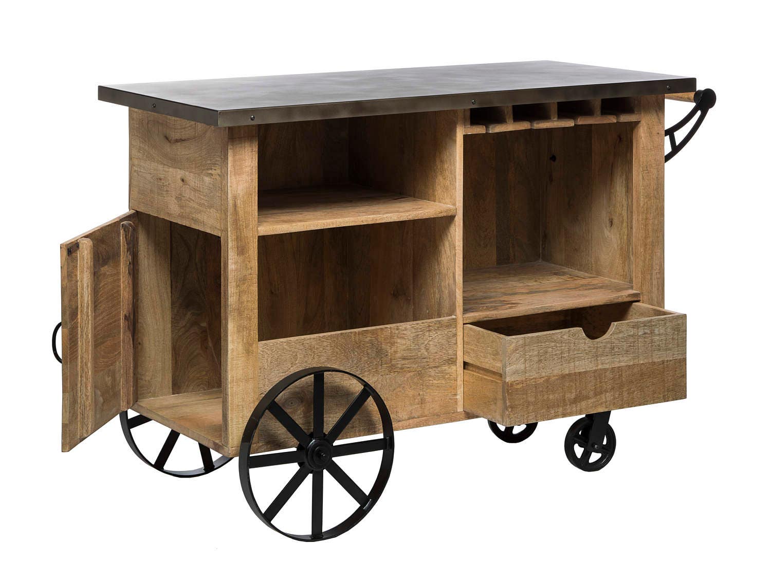 Industrial Bar Cart Drinks Trolley Wine Storage Bar Trolley Etsy