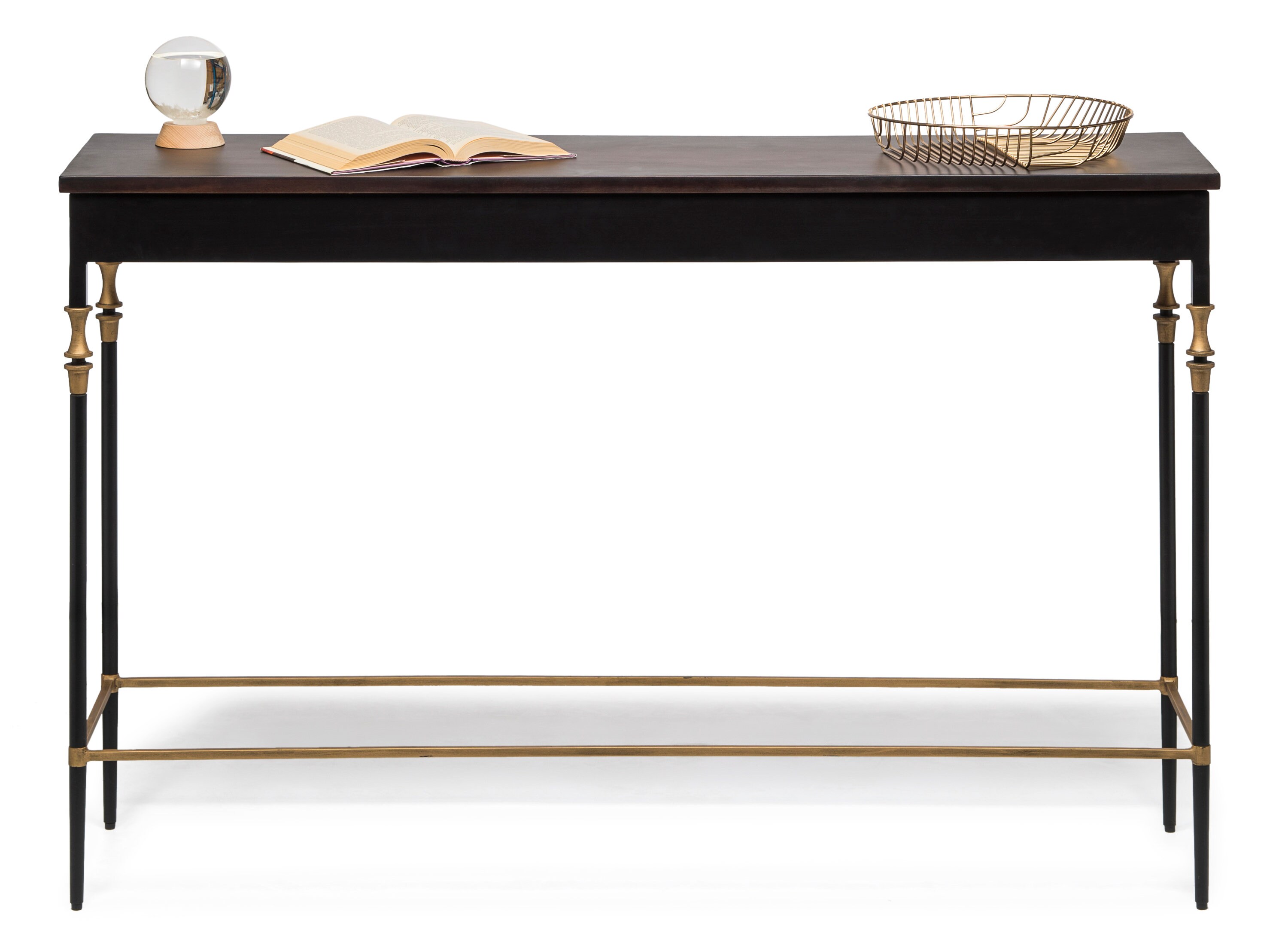 Sleek Gold Black Hallway Console Table With Finial Legs and Etsy