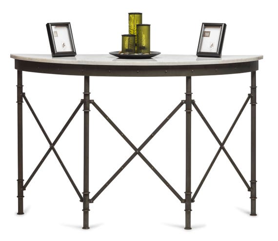Console Hallway Entryway Half Round Table With Cross Legs And Canada Console Hallway Entryway Half Round, Half Circle Console Table Canada