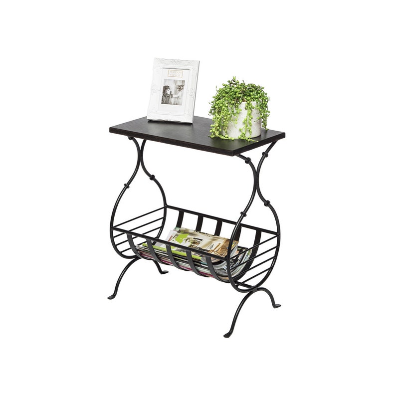 Iron Side Table For Living Room Bedroom End Occasional With Storage S Copper Finish