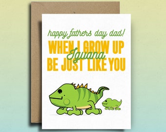 Leguan sei genau wie du! | Vatertag, lustige Vatertagskarte, Papa, Vatertagskarte