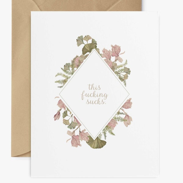 this fucking sucks | bereavement, cute greeting card, Goodbye Card, See You Later Card, Bye Card, Leaving Card, Moving, funeral, sympathy