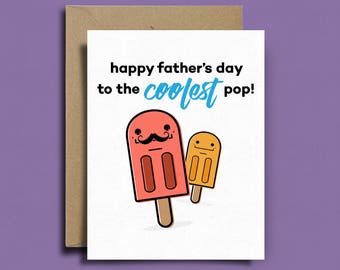 happy father's day to the coolest pop! | Fathers Day, Funny Fathers Day Card, Dad, Fathers Day Card