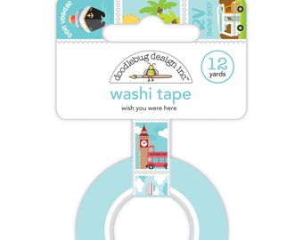 Holiday Washi Tape, Doodlebug Design Inc Wish You Were Here, Vacation Travel Themed, Scrapbook Supplies, Travel Journal Planner Accessories