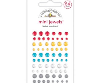 Festive Assortment Mini Jewels, Doodlebug Design, Fun At The Park Scrapbooking Supplies