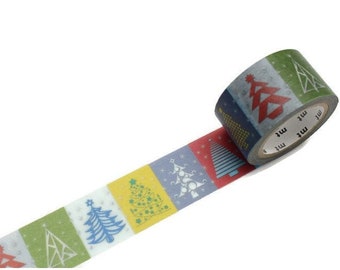 MT Christmas Tree Washi Masking Tape, Festive Washi, Xmas Craft Supplies, Card Making Supplies, Journal Planner Accessories, Open Stock
