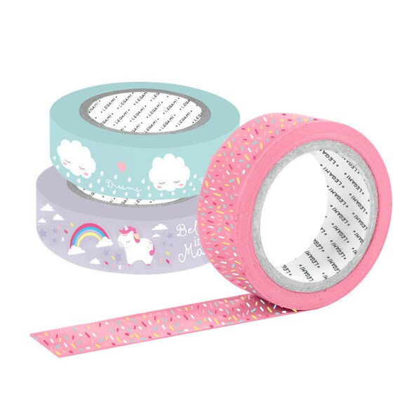 Sprinkles Washi Cloud Washi Planner Tape Bullet Journal Accessories Pretty Stationery Set of 3 Tape By Tape Unicorn Dream Washi Tape