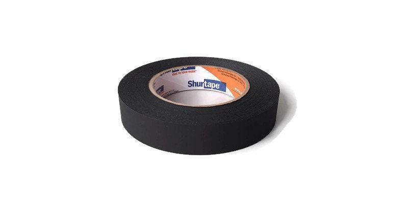 Matte Black Permacel Pin Prick Free Tape, 24mm X 50m, Shurtape 743,  Photographers Masking Tape, Framers Tape 