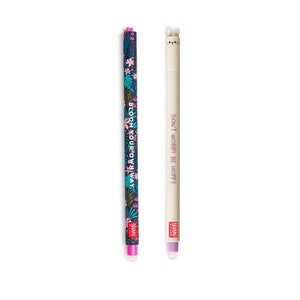 Legami Erasable Gel Pens, Bunny Flora Pen, Easter Gift,  Study School Pen, Journal Planner Pen, Craft Room Office Stationery