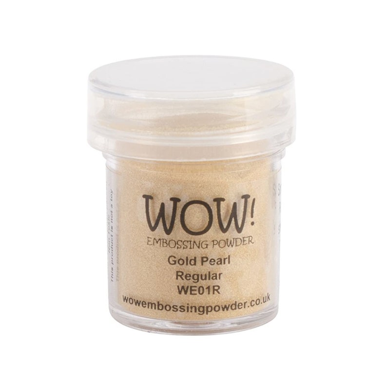 WOW Gold Perle Regular Embossing Pulver, 15ml Topf, Kartenherstellung Bastelbedarf Bild 1