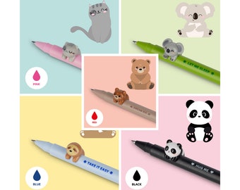 Legami Gel Pens, Lovely Friends Collection, Cute Animal Pens, School Office Pen, Birthday Gift