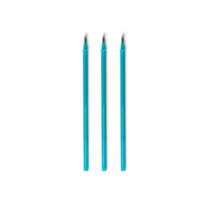 Legami Erasable Gel Pen Refills, Sets of 3, Craft Room Office Stationery Supply Turquoise Gel Refill