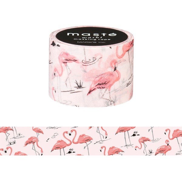 Flamingo Washi Tape, Maste Masking Tape, Pale Pink, Bullet Journal, Planner Accessories, Planning Stickers