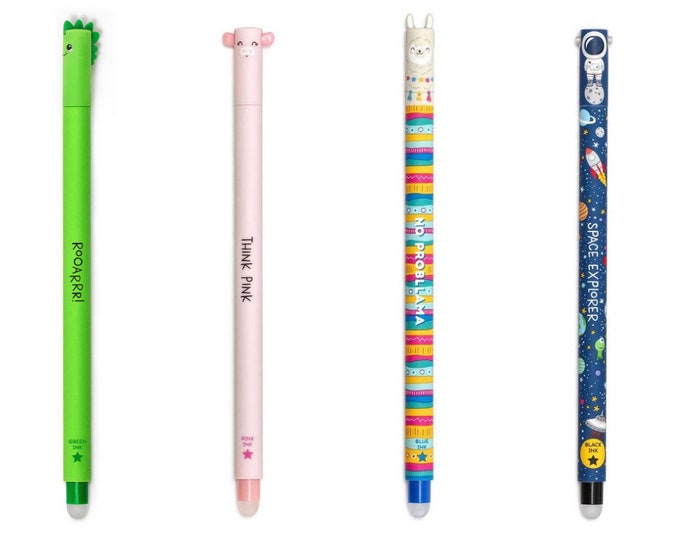 Legami Erasable Gel Pens Kawaii Dino Pig Llama Pen Astronaut Etsy Australia