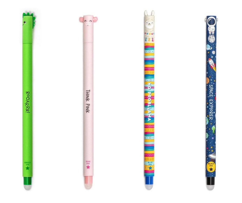 Legami Erasable Gel Pens Kawaii Dino Pig Lama Pen Astronaut Etsy