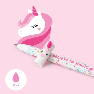 Erasable Gel Pens, We Are Dreamers, Legami Milano, Craft Room Office Stationery, Bullet Journal Pen, Planner Pen, School Pen Unicorn - Pink Ink