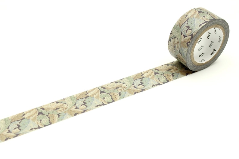 William Morris & Co Nature Washi Tape, MT Masking Tape, Tree Leaves Flower Planner Tape, Paper Crafts, Arts and Crafts Movement Acanthus