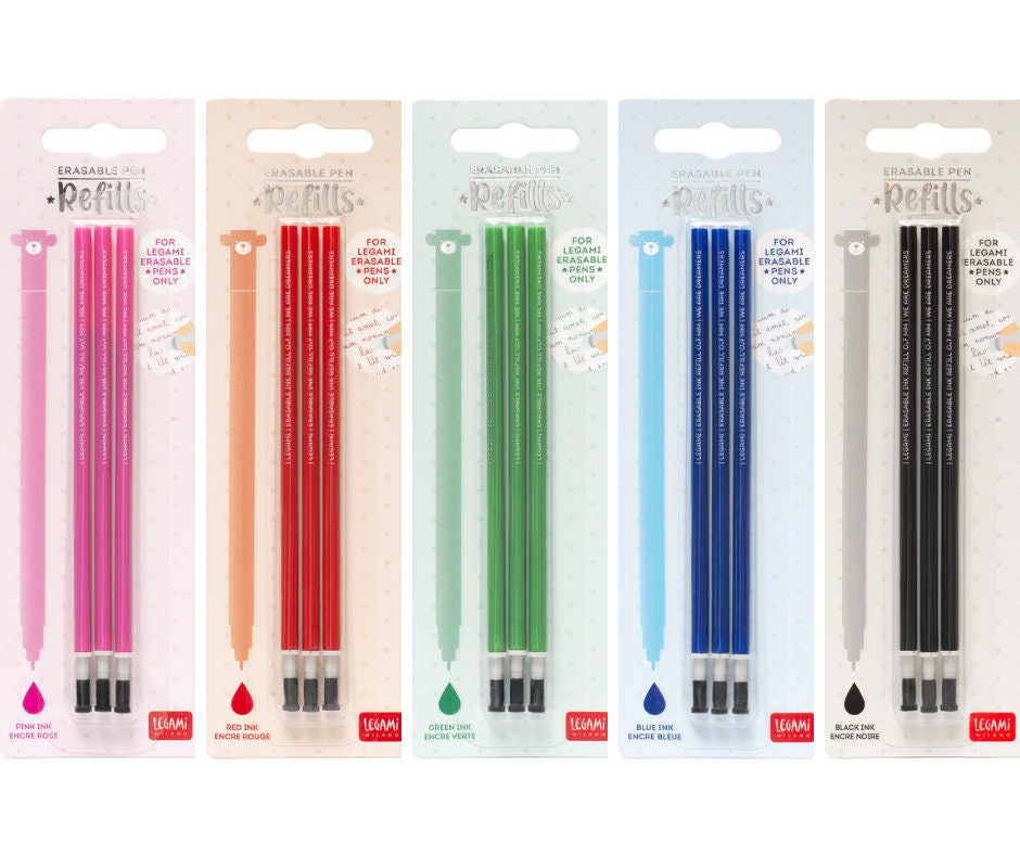 Legami Erasable Gel Pen Refills Sets of 3 Craft Room Office Etsy