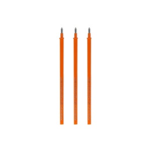 Legami Erasable Gel Pen Refills, Sets of 3, Craft Room Office Stationery Supply Orange Gel Refill