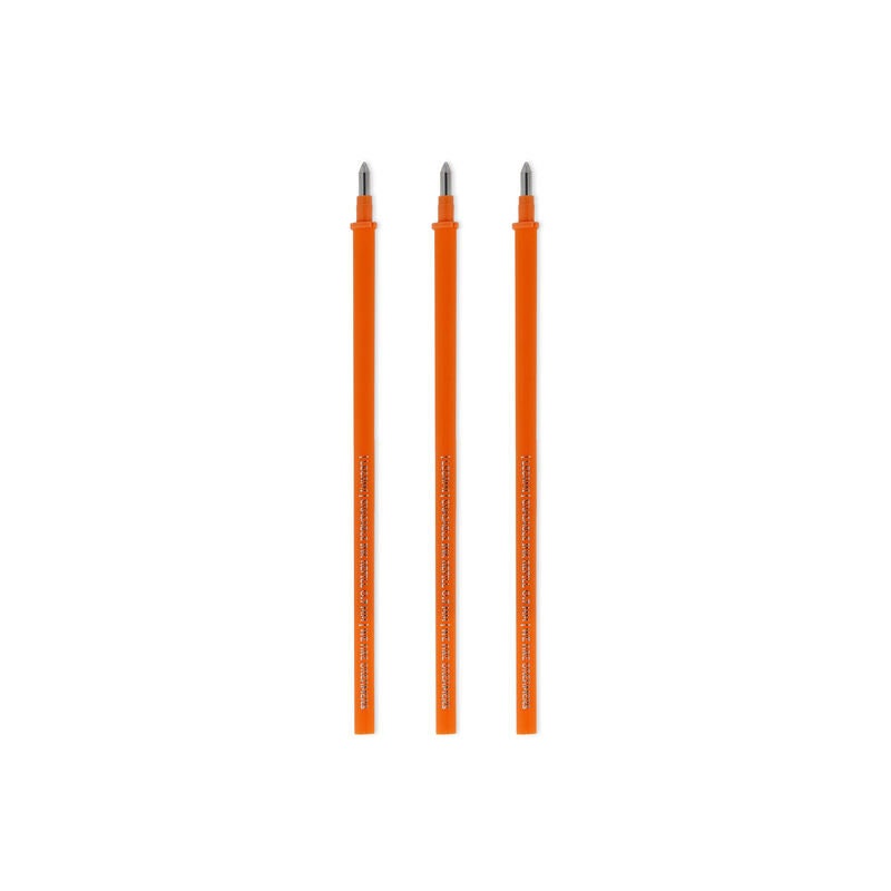 Legami Recambio para bolígrafo de gel borrable, juego de 3 repuestos, 5.1  in de altura, tinta termosensible negra, punta de 0.028 in