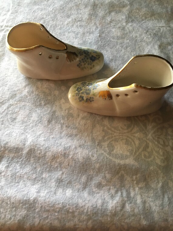 porcelain baby shoes