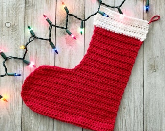 Christmas Stocking Dishtowel | Crochet Pattern