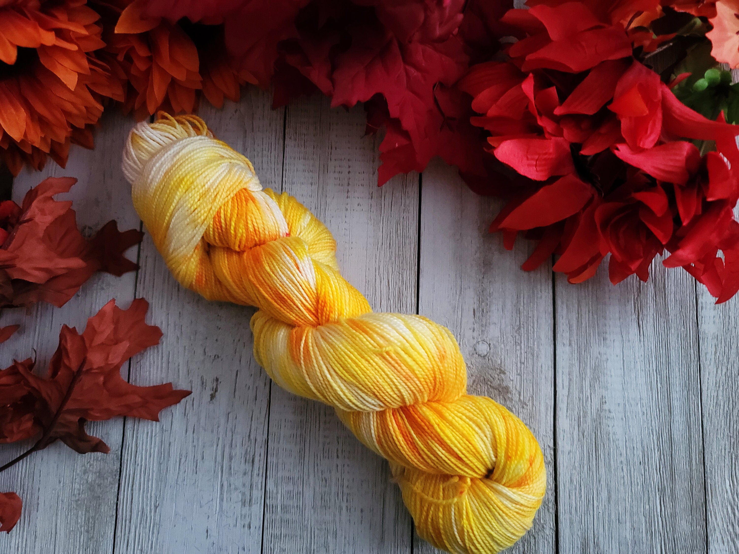 Sock Yarn Orange Leaf 20 Grams Sock Yarn Orange Leaf 20 Grams