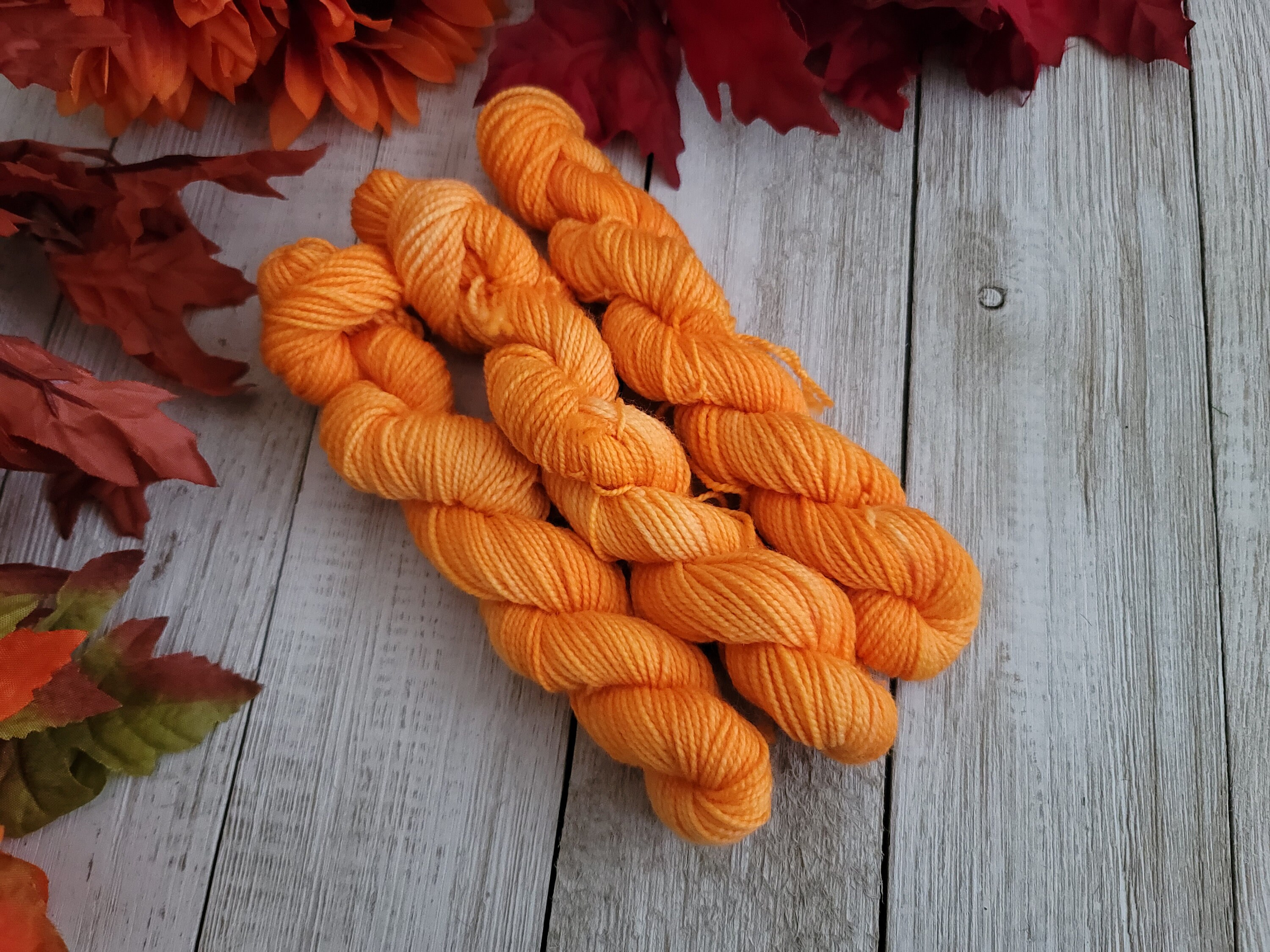 Sock Yarn Orange Leaf 20 Grams