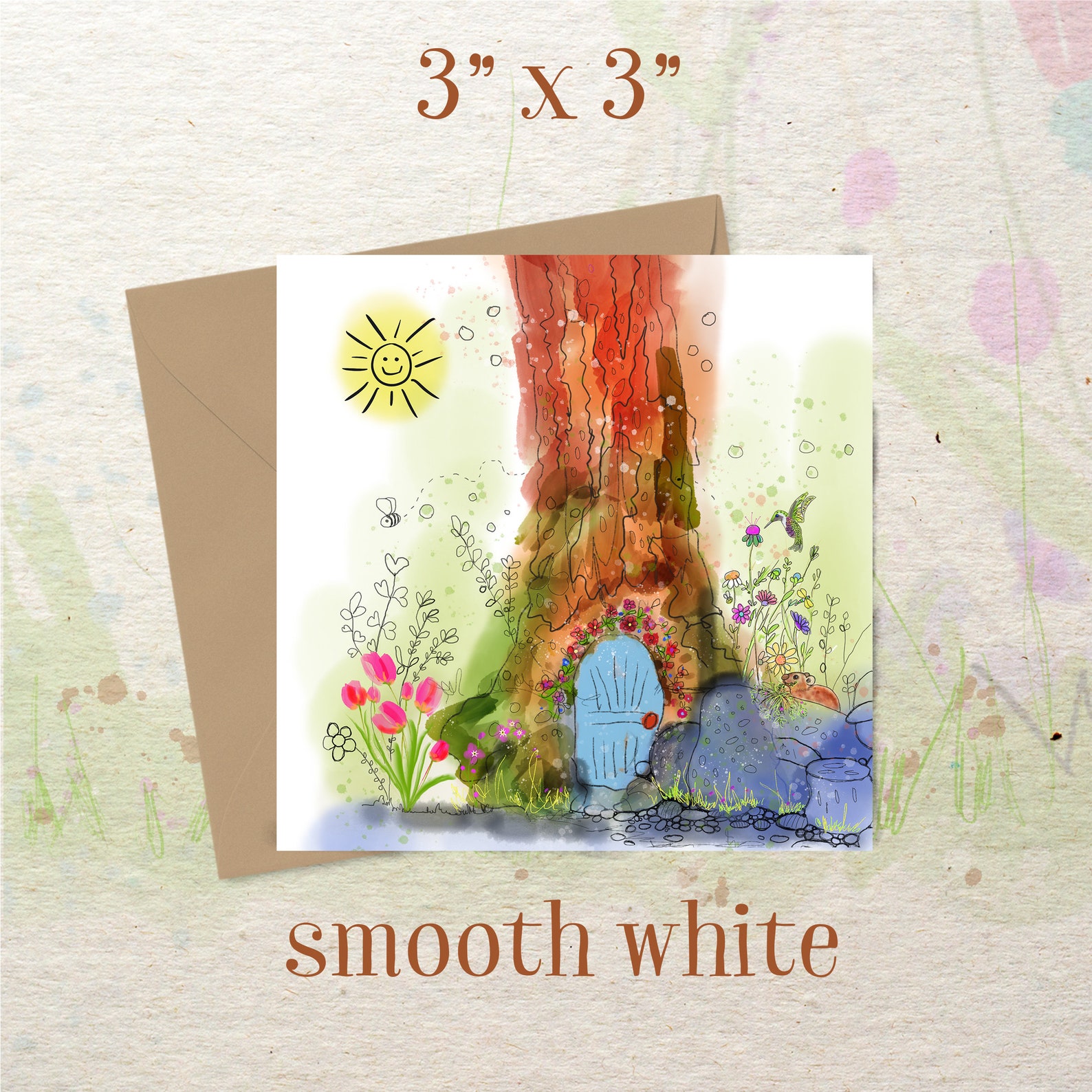 Mini Art Card Set 4 Little Flowers for You Mini Birthday Etsy Canada