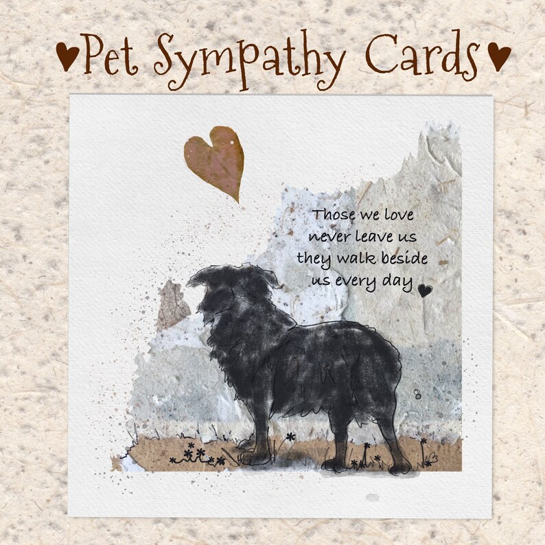 Loss of Dog Sympathy Cards Condolences for Loss of Pet Etsy