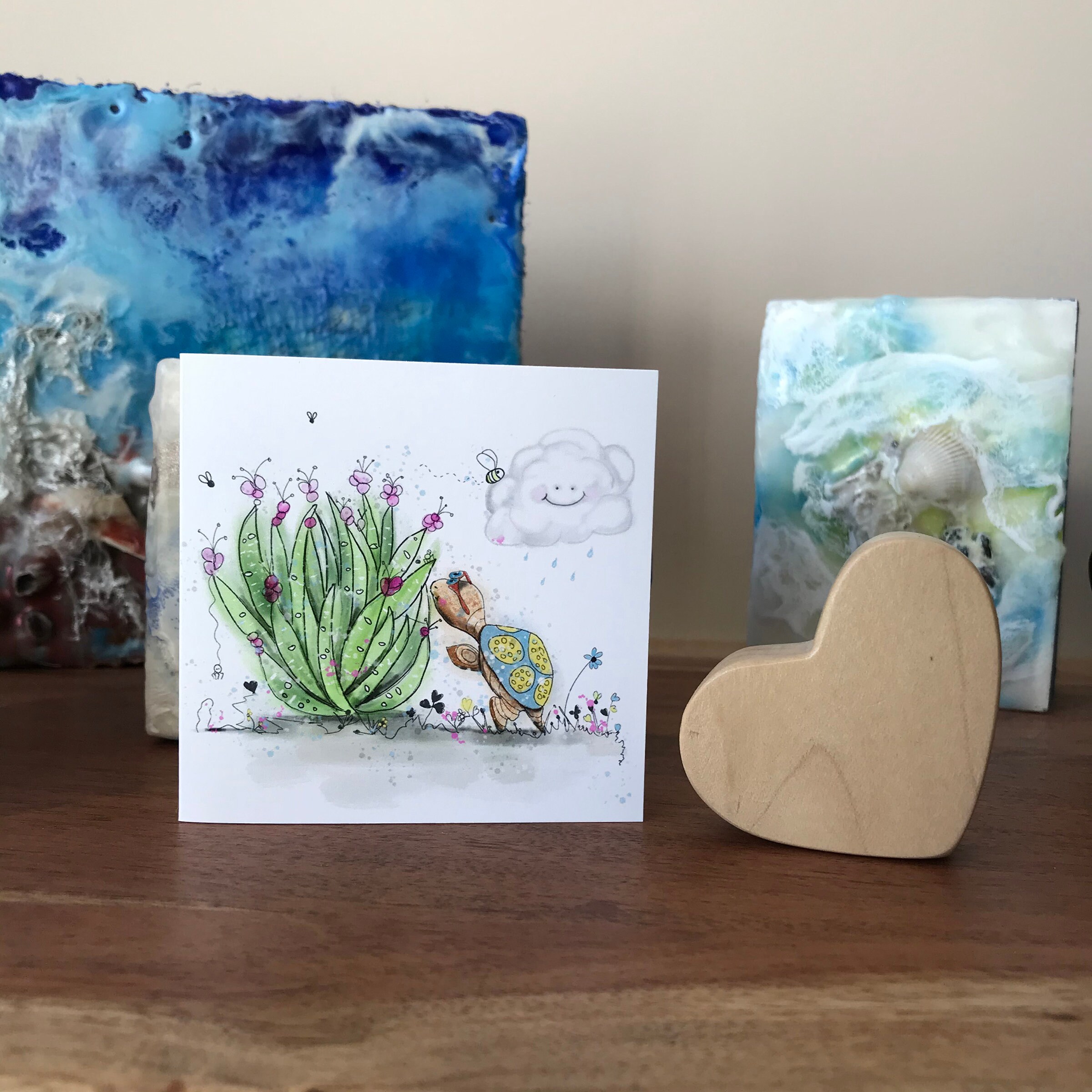 Mini Art Card Set 4 Little Flowers for You Mini Birthday Etsy Canada