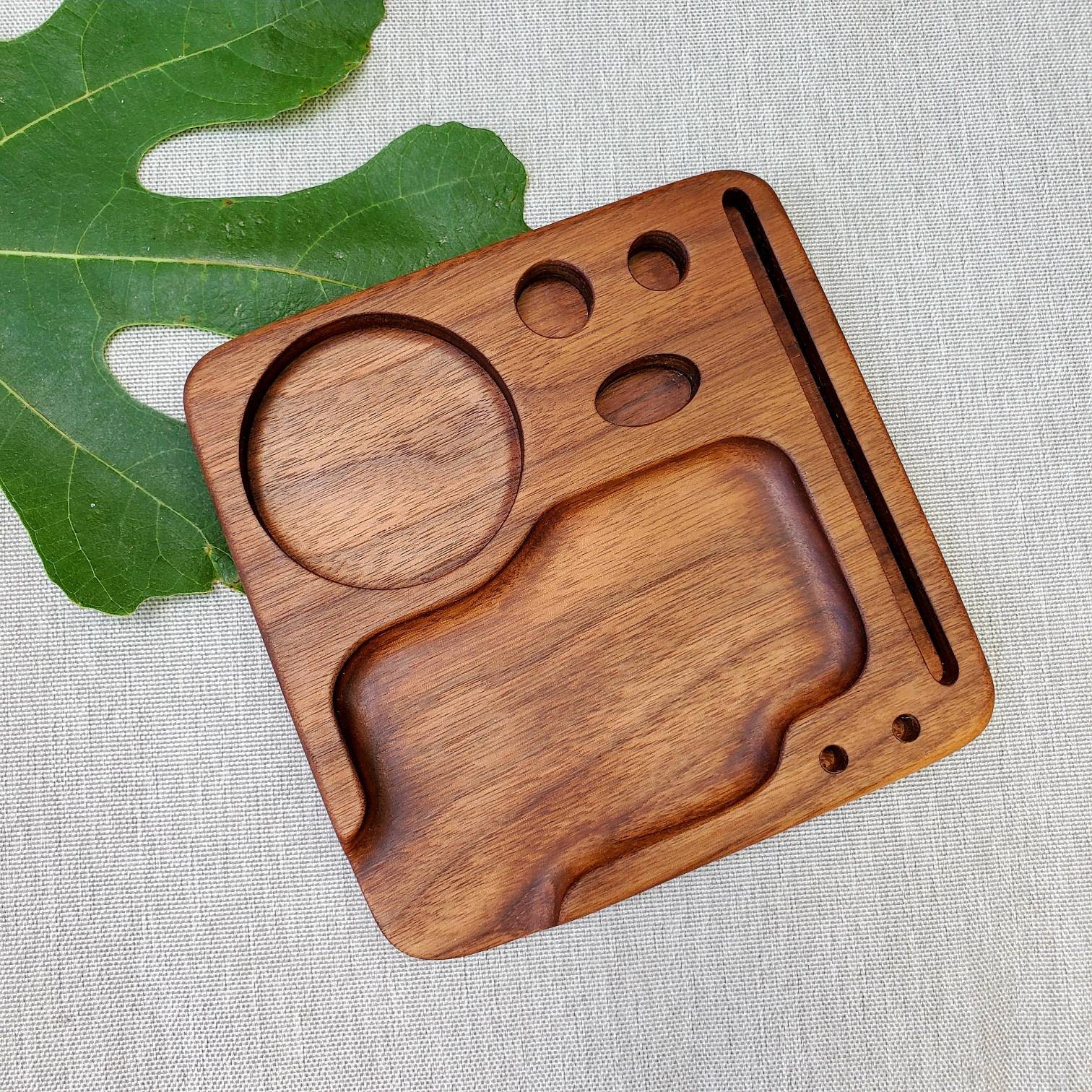 Rolling Tray Set Handmade Wood Rolling Tray and Accessories Etsy