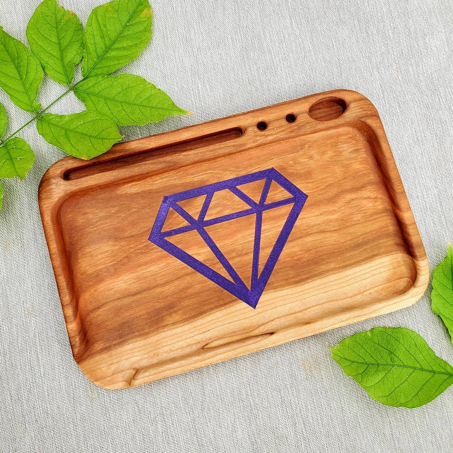 Rolling Tray Wood Rolling Tray Rolling Tray Wooden Resin Etsy
