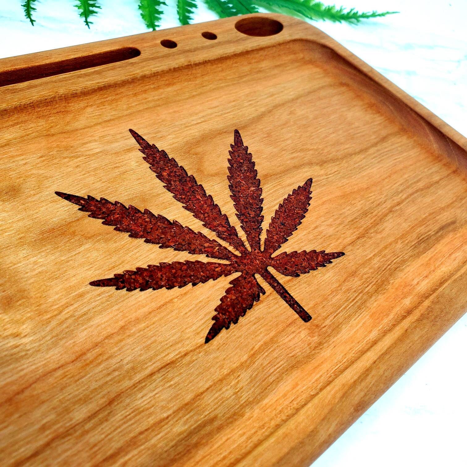 Rolling Tray Wood Rolling Tray Rolling Tray Wooden Resin Etsy