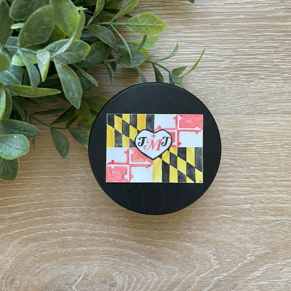 MARYland Flag with JMJ Die-Cut Vinyl Sticker 3x2"