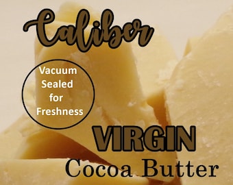 Unrefined Cocoa Butter, Virgin | Deep Cocoa Aroma! Vacuum Packed Cacao Butter (Chocolate Aroma) Fresh + Pure, FAST SHIPPING -Highest Quality