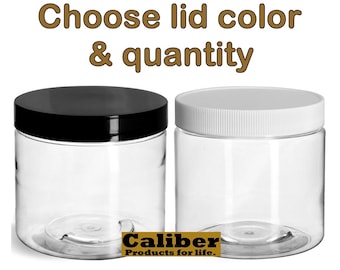 16 oz PET Jar + Cap | Storage containers: Dry goods, oils, lotion, body scrubs & butters | Bulk sizes, Low Prices | Free Shipping