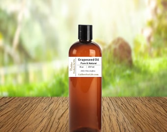 Pure Grapeseed Oil, Unrefined Virgin Organic - Natural, Fresh + Pure - Highest Quality