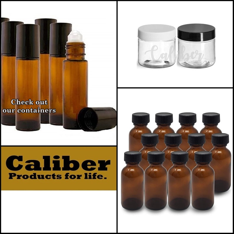 May include: A set of 12 amber glass bottles with black lids. The bottles are 30 ml in size and are perfect for essential oils, tinctures, and other liquids. The bottles are also available in a variety of sizes and colours. Check out our containers. Caliber Products for life.
